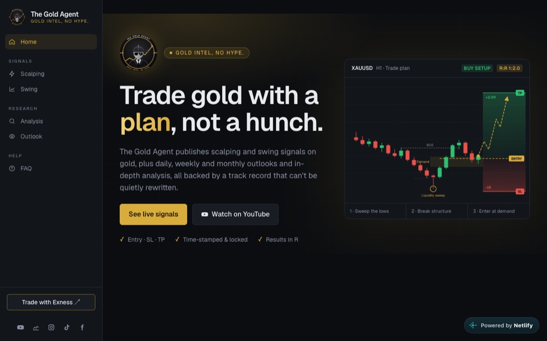 The Gold Agent website