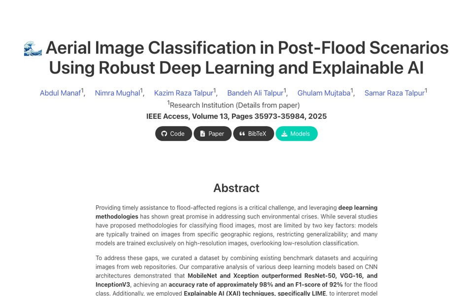 Post-Flood Aerial Image Classification preview