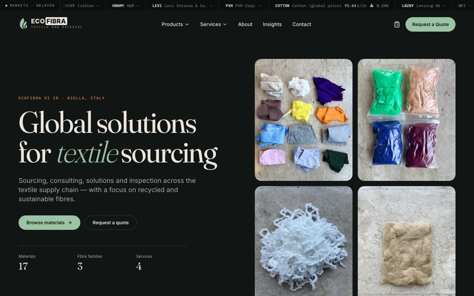 EcoFibra homepage