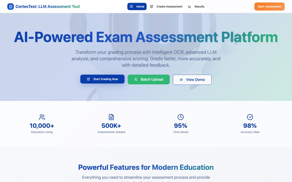 CortexTest homepage