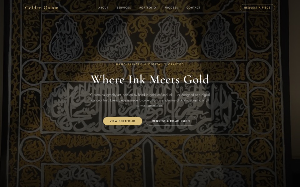 Golden Qalam homepage
